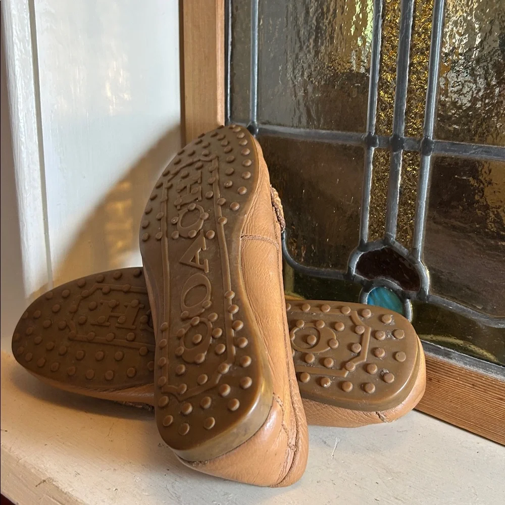 Coach Tan Leather Slip-On Shoes